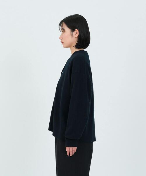 LOISIR カーディガン インターシャニットカーディガン