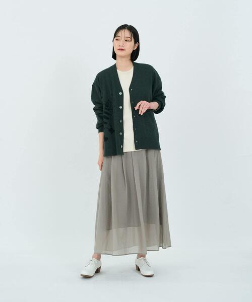 LOISIR カーディガン 「ユニセックス」コットンダブルジャカード