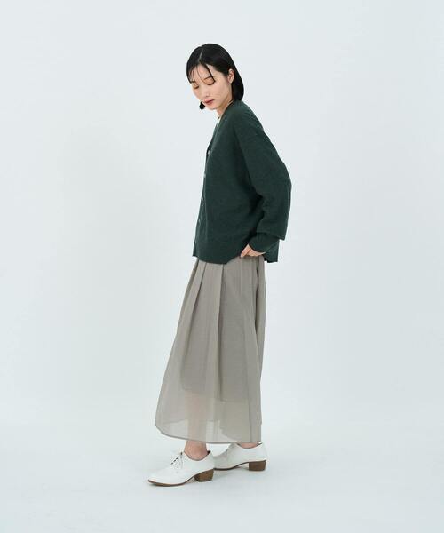 LOISIR カーディガン インターシャニットカーディガン