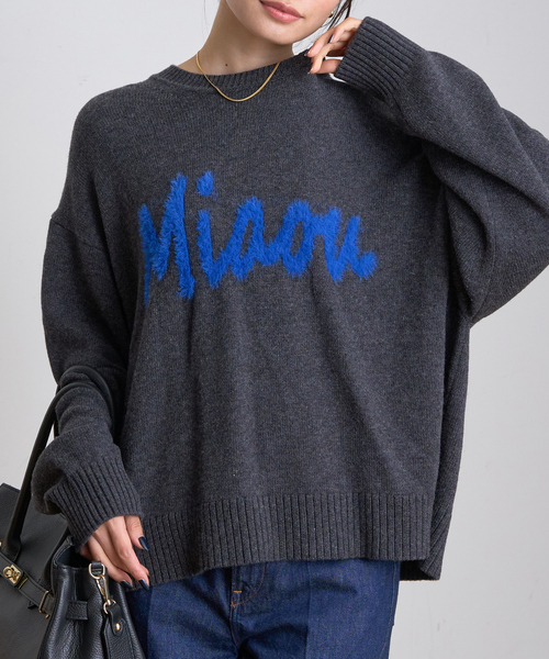 Rouge vif Anna ニット セーター ウール混ロゴフェザーニット