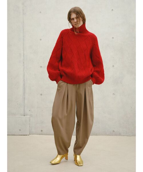 ELENDEEK パンツ タックカーブパンツ レディース : ZOZOTOWN