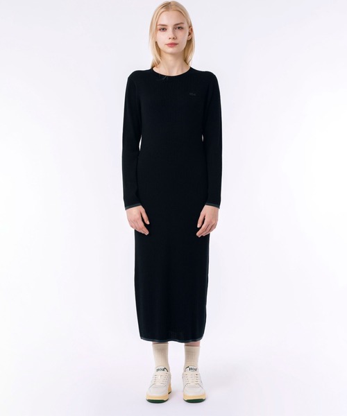 LACOSTE（ラコステ） ワンピース ウォッシャブルウール リブニット