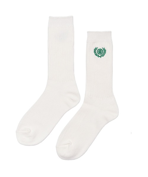 ●Mardi Mercredi●LONG SOCKS MRD LOGO_4足SET LONG SOCKS MRD LOGO_DARKBROWN KHAKI - MARDI MERCREDI