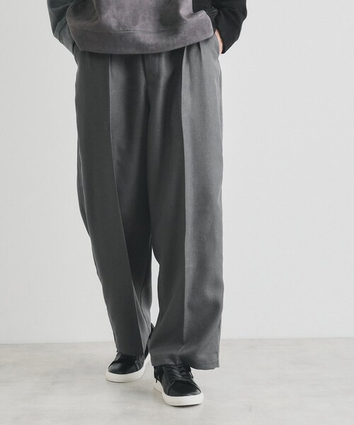 パンツ Ty THE SHOP TK パンツ ツータックワイドストレートスラックス