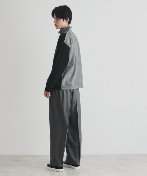 ワイドスラックス 約Lサイズ THE SHOP TK パンツ ツータックワイドストレートスラックス
