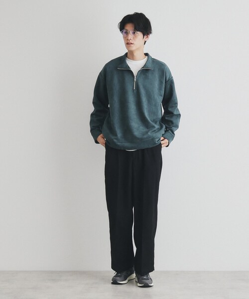 MSGM ストレトレッククロッフトテラトトラウサ 【関税込】 ツータックワイドストレートスラックス ツイル／デニム（フル