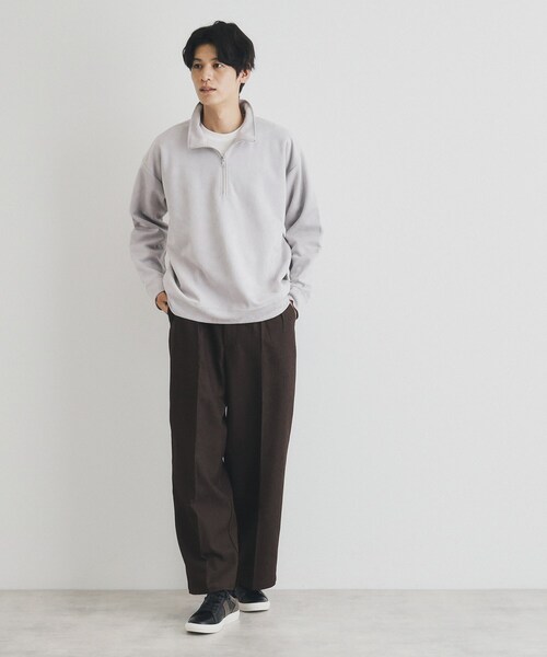 パンツ Ty THE SHOP TK パンツ ツータックワイドストレートスラックス