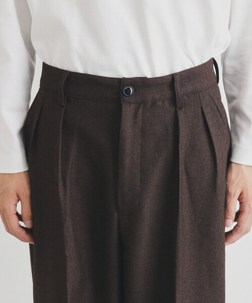 パンツ Ty THE SHOP TK パンツ ツータックワイドストレートスラックス