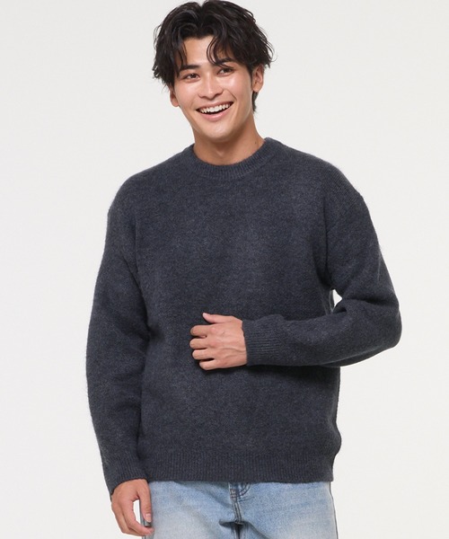 coca（コカ） セーター ニット モヘヤ風クルーネックニットトップス