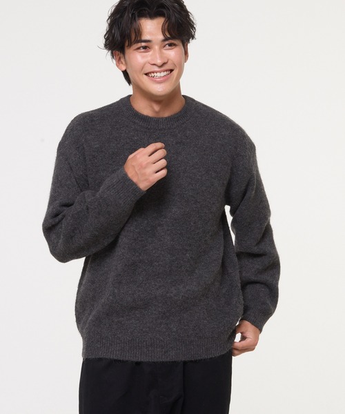 coca（コカ） セーター ニット モヘヤ風クルーネックニットトップス