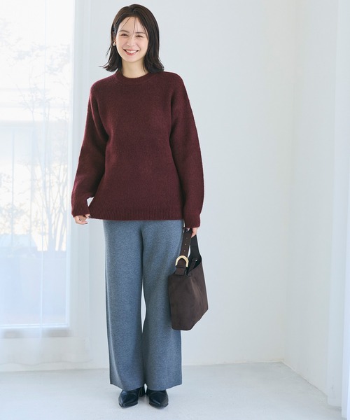 via j モヘア風クルーニット coca（コカ） セーター ニット モヘヤ風クルーネックニットトップス