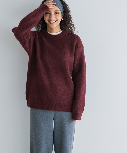 via j モヘア風クルーニット coca（コカ） セーター ニット モヘヤ風クルーネックニットトップス