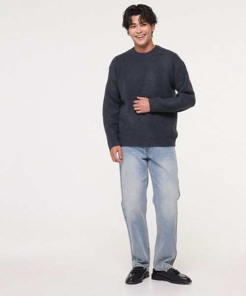 coca（コカ） セーター ニット モヘヤ風クルーネックニットトップス