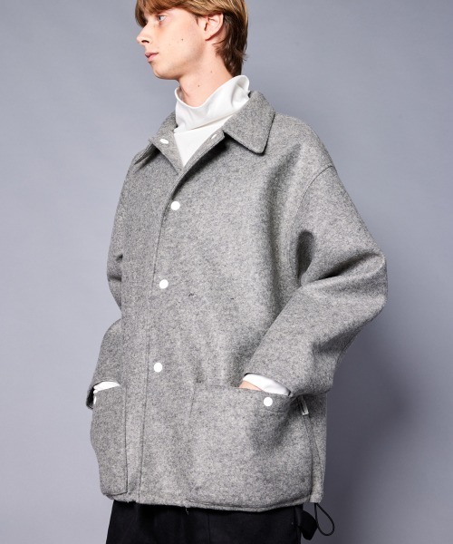 rehacer（レアセル） ブルゾン アウター : Wool Bonding Coach Jacket