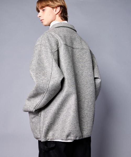 rehacer（レアセル） ブルゾン アウター : Wool Bonding Coach Jacket
