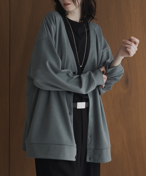 シンプルリラックスカーディガン メンズ ルーズ 無地 長袖 remer カーディガン loose relax cardigan / ルーズリラックス