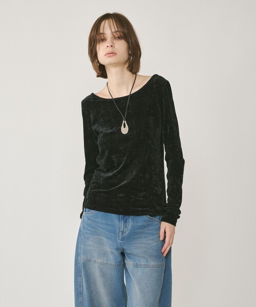 tシャツ クラッシュベロアカットトップ レディース