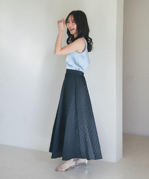 La boutique BonBon フレアジャガードスカート La boutique Bonbon スカート 「セットアップ可」フレア
