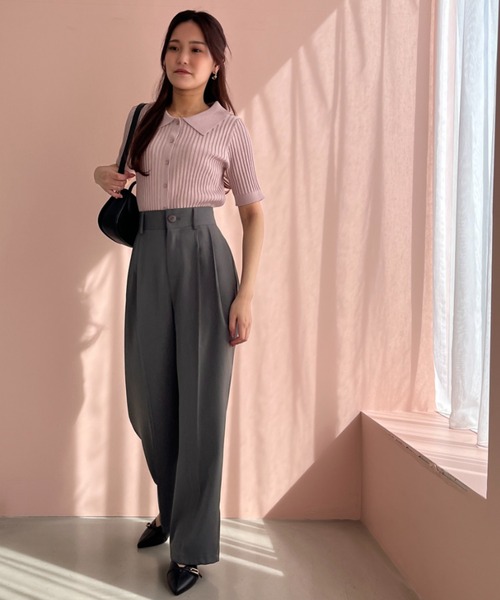 2025販売中　度詰めレディースパンツ　新品未使用タグつき　色　OffWhite MISCH MASCH パンツ WEB限定 2025春夏新作 2タックワイドパンツ
