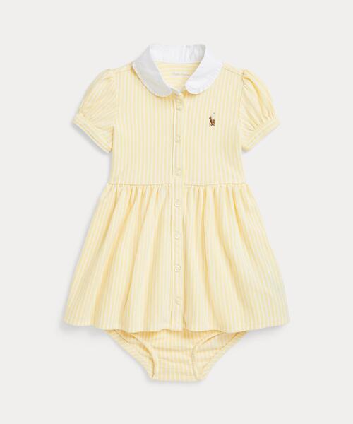 ポロラルフローレン　ストライプド ニット オックスフォード シャツドレス&ブルマ Polo Ralph Lauren Childrenswear ベビー ストライプド ニット