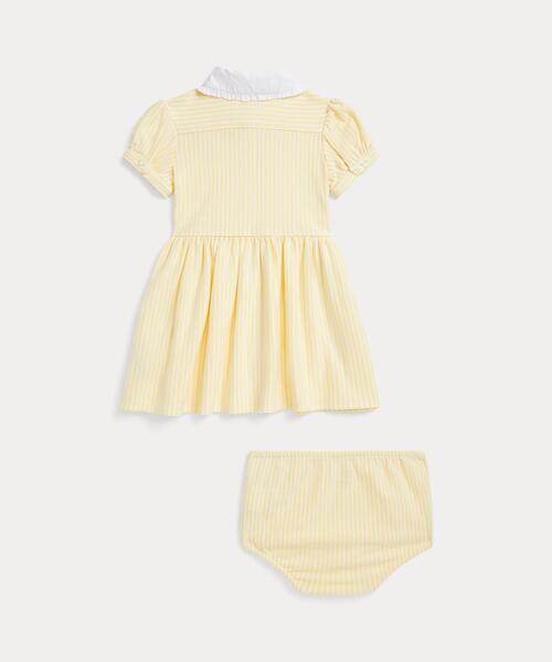 ポロラルフローレン　ストライプド ニット オックスフォード シャツドレス&ブルマ Polo Ralph Lauren Childrenswear ベビー ストライプド ニット