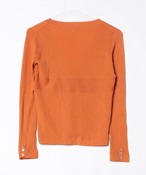 「LADY LUCK LUCA」 ニットカーディガン 38 オレンジ レディース_画像2