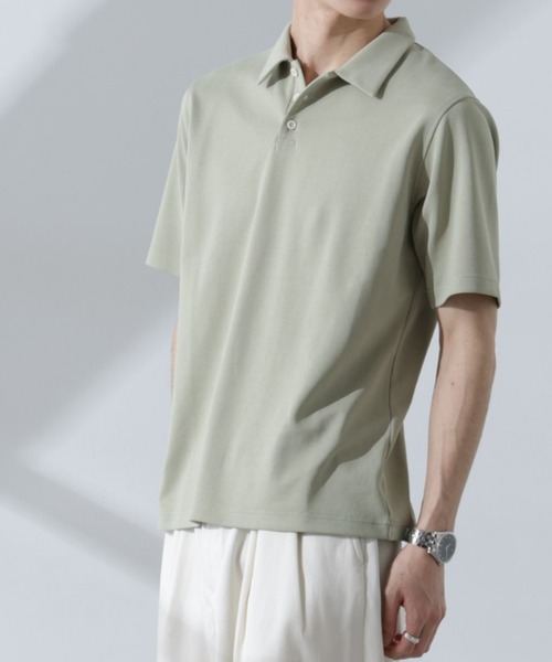 [ナノ・ユニバース] WEB限定/T/C 天竺 ポロシャツ 半袖 メンズ 672-5124207 WEB限定/Anti Soaked ポロシャツ/ カッタウェイ