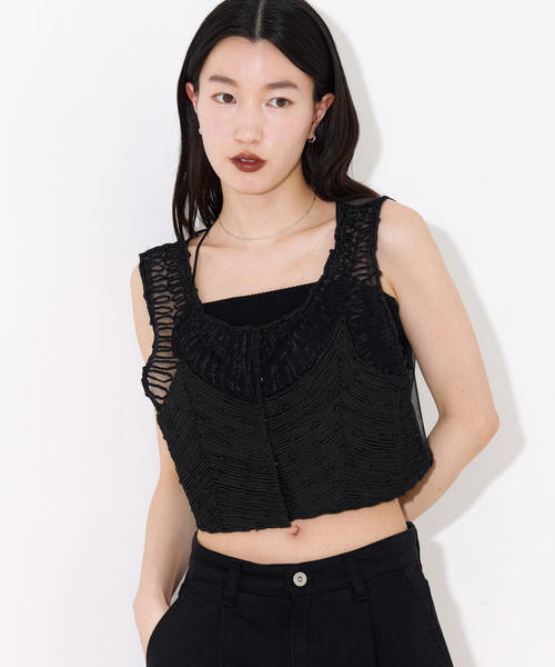 ベスト ジレ 「WEB限定」ハンド刺繍ベスト レディース
