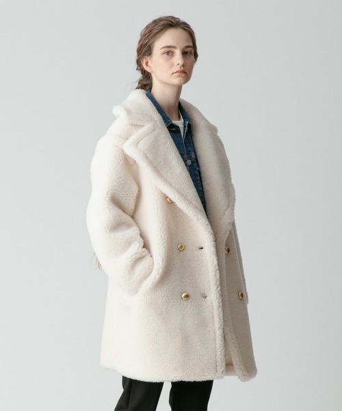 「allureville」 ピーコート 2 オフホワイト レディース_画像2