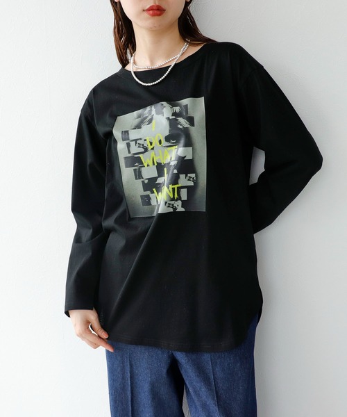 tシャツ グラフィック2WAYロンT レディース
