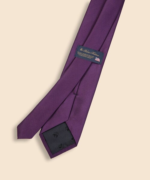 【美品】Brooks Brothers／ソリッド／レップタイ／ネイビー ウール ホップサック シングル2釦ジャケット Classic Made by