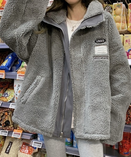 「DIAVEL」 ジップアップブルゾン M グレー レディース_画像3