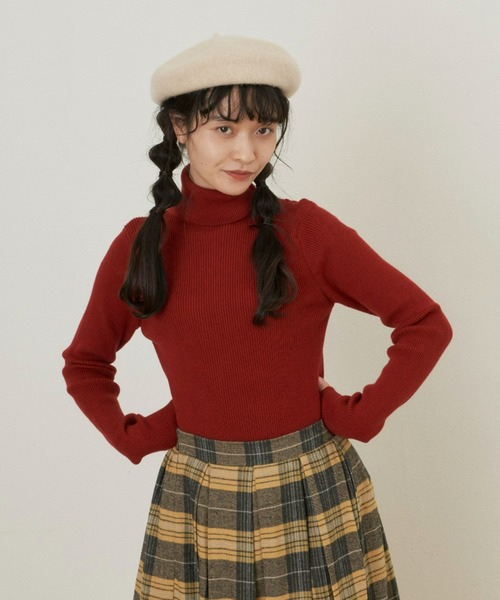 「MERLOT」 タートルネックニット FREE マスタード レディース_画像2