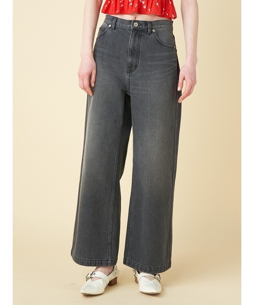 フラワー刺繍デニムパンツ（デニムパンツ/ジーンズ）｜FURFUR