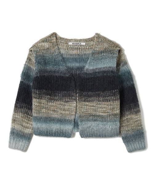 PERVERZE ニットカーディガン ONE SIZE グレー レディース : ZOZOTOWN