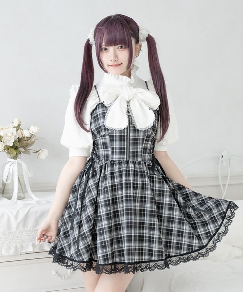 ブラウス シャツ レースボウタイフリルブラウス レディース ROJITA ブラウス シャツ レースボウタイブラウス レディース