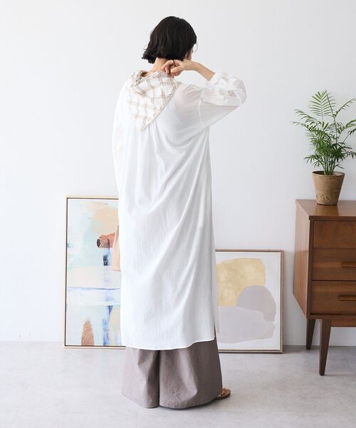Bonpoint エプロンワンピースとシャツワンピースのセット エプロンブザムカラーシャツワンピース※WEB Store限定販売