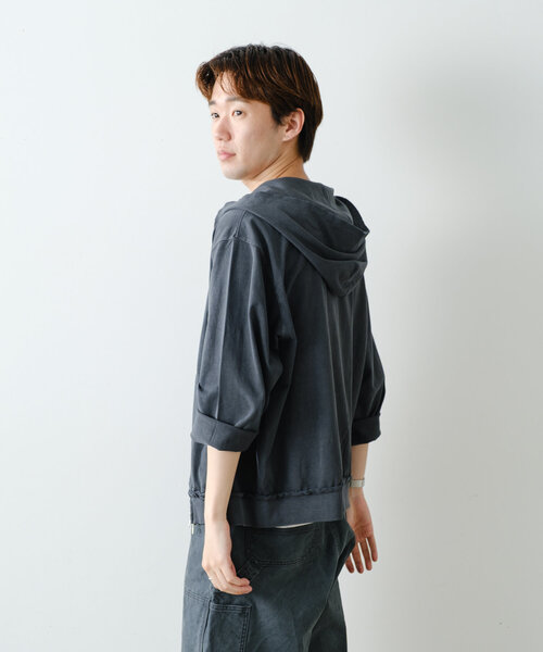 パーカー 「UNISEX/SETUP対応」ピグメントダイカットソージップパーカー レディース メンズ WHIMSIC パーカー 「UNISEX/SETUP対応」ピグメントダイ