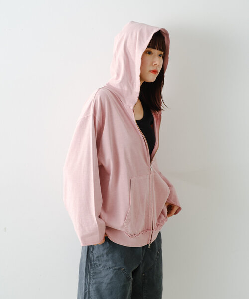 パーカー 「UNISEX/SETUP対応」ピグメントダイカットソージップパーカー レディース メンズ WHIMSIC パーカー 「UNISEX/SETUP対応」ピグメントダイ