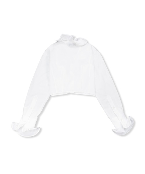 MSGM（エムエスジーエム） ブラウス シャツ フリルカラー ポプリン 