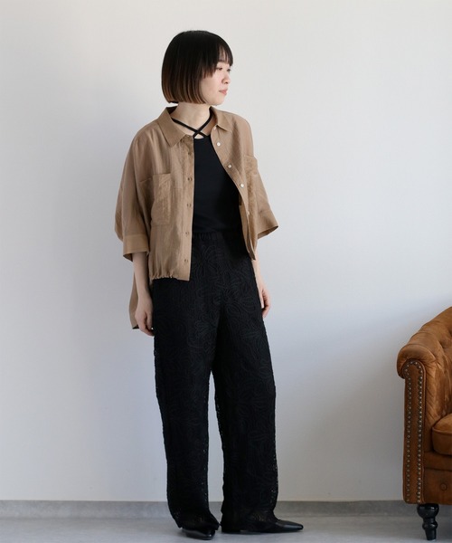 「PAGEBOY」 ドルマンスリーブシャツ FREE ブラック レディース PAGEBOY 「PAGEBOY」 ドルマンスリーブシャツ FREE ブラック