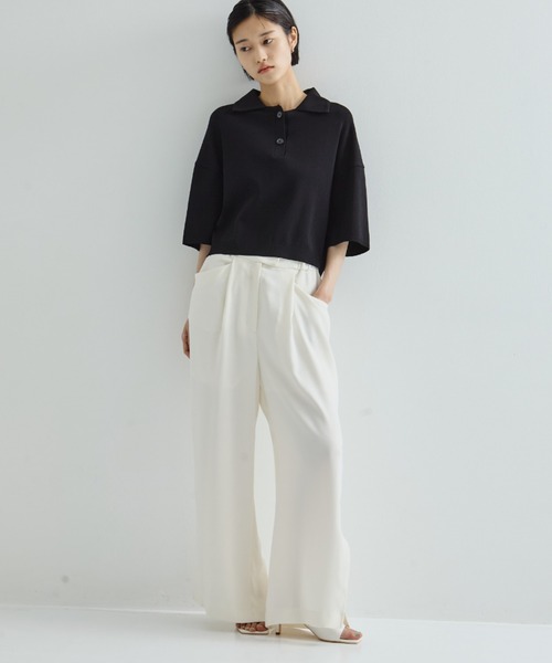 STUDIOUS パンツ 「STUDIOUS/ステュディオス」BACK SATIN SIDE