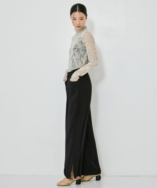 【未使用に近い】✨ステュディオス STUDIOUS ✨サテンバックベルトブラウス STUDIOUS/ステュディオス】BACK SATIN DRAPE BLOUSE/バックサテン