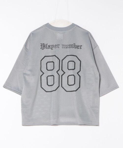 tシャツ a.p.o.v. ナンバリングプリントクロップド丈オーバーサイズ 