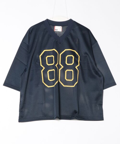 tシャツ a.p.o.v. ナンバリングプリントクロップド丈オーバーサイズ