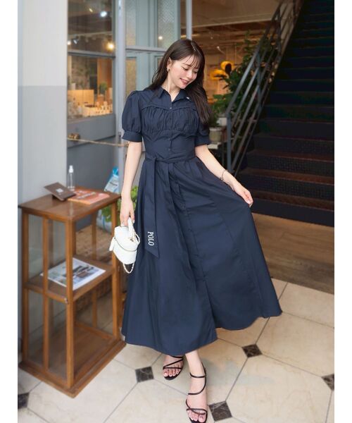 POLOBCSコラボ】コルセットスウィッチングシャツワンピース