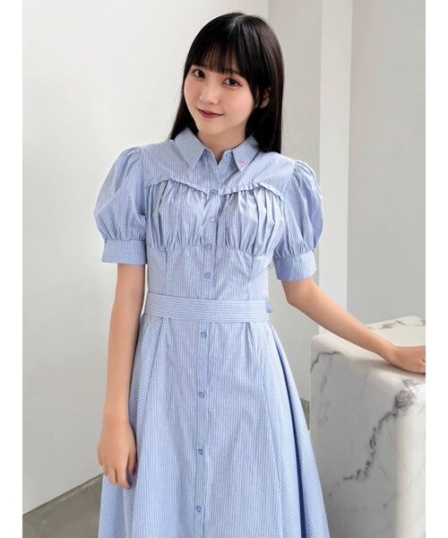 【POLOBCSコラボ】コルセットスウィッチングシャツワンピース POLOBCSコラボ】コルセットスウィッチングシャツワンピース