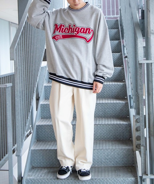 「WEGO」 スウェットカットソー MEDIUM オートミール メンズ