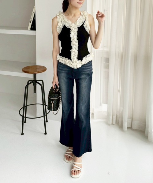 one after another NICE CLAUP キャミソール フリルキャミソール