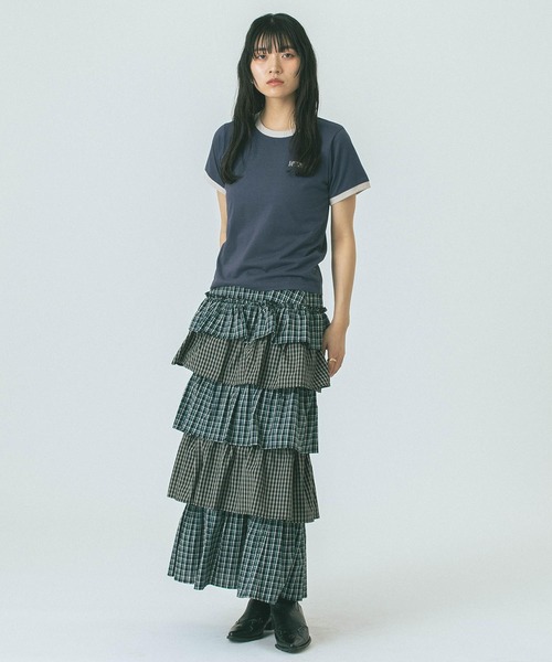 ROSE BUD（ローズバッド） スカート CHECK TIERED SKIRT : ZOZOTOWN
